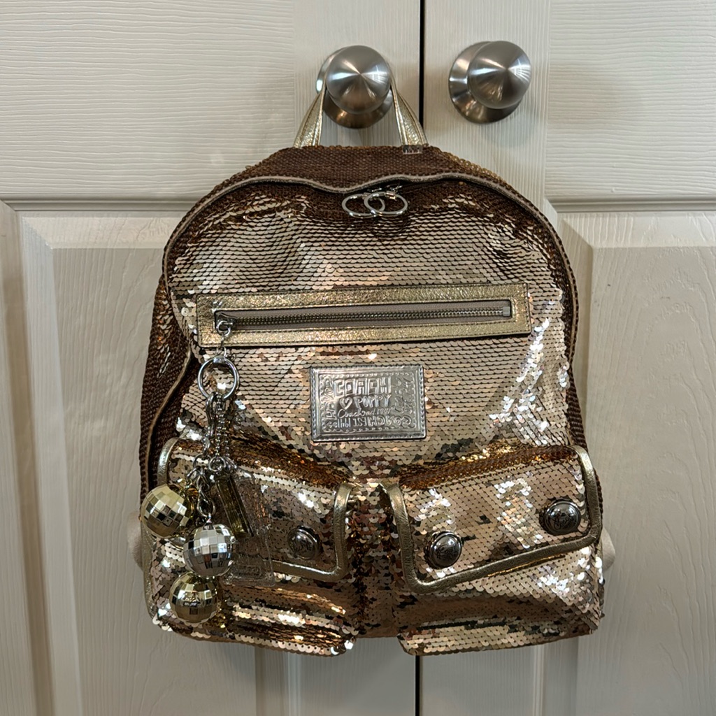Coach Sequin Poppy Spotlight Backpack
